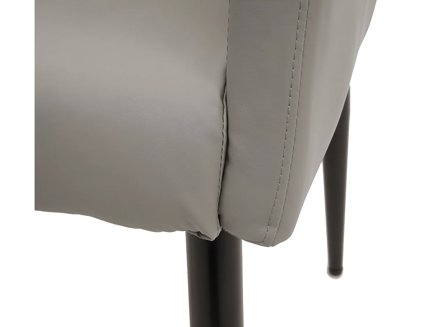 Eetkamerstoel MCW-H93,  imitatieleer taupe-grijs