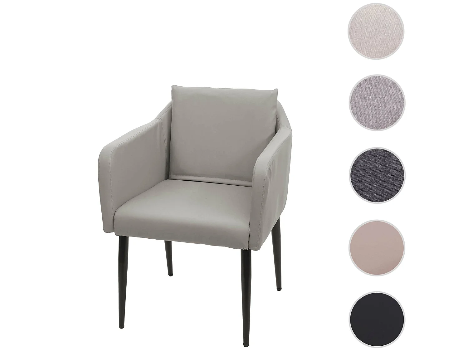 Chaise de salle à manger MCW-H93,  similicuir taupe