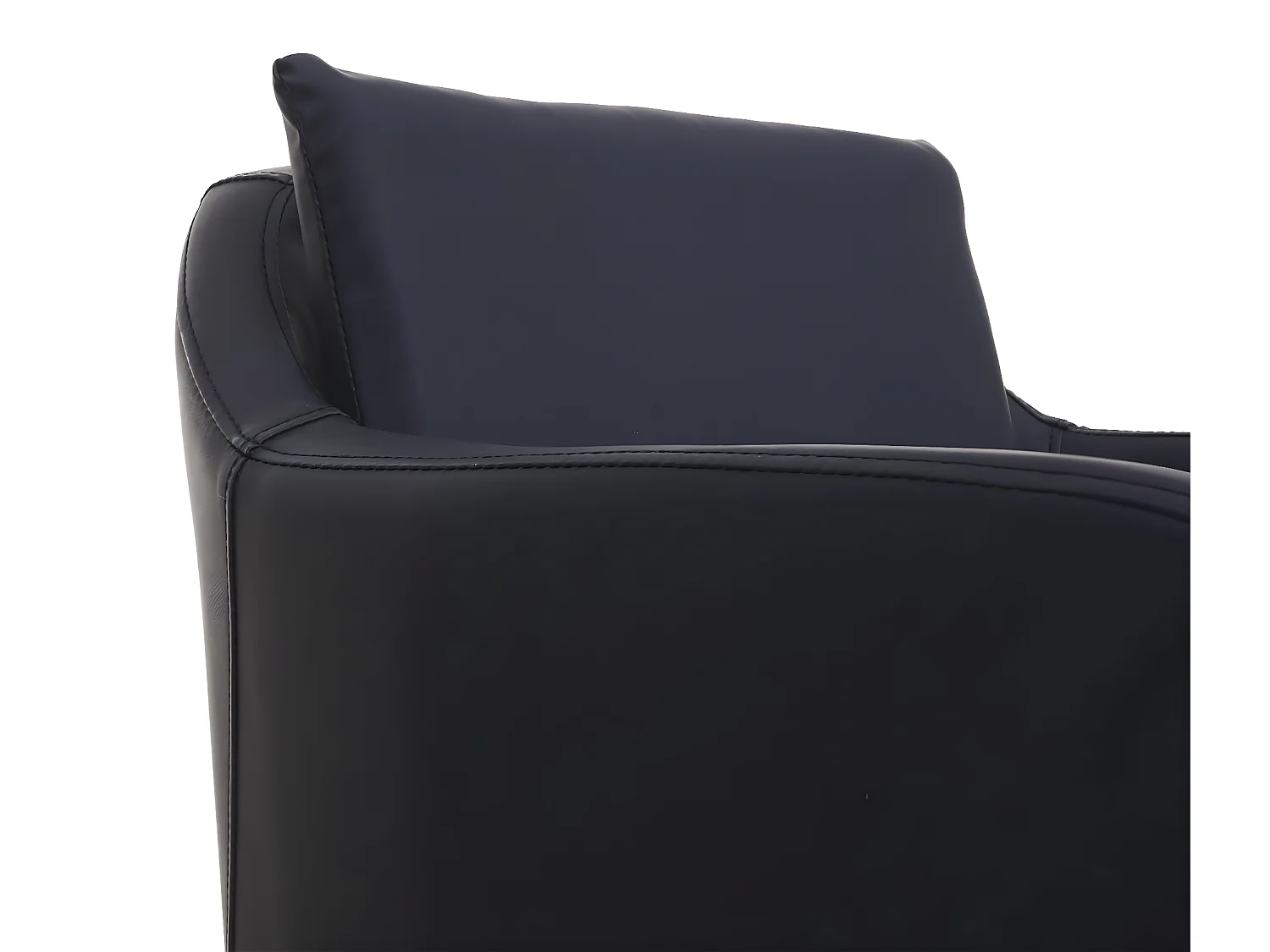 Chaise de salle à manger MCW-H93,  similicuir noir