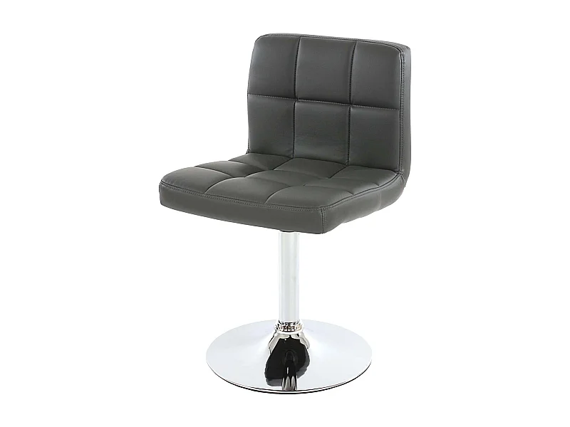 Sedia lounge Kavala ecopelle 48x45x78cm grigio