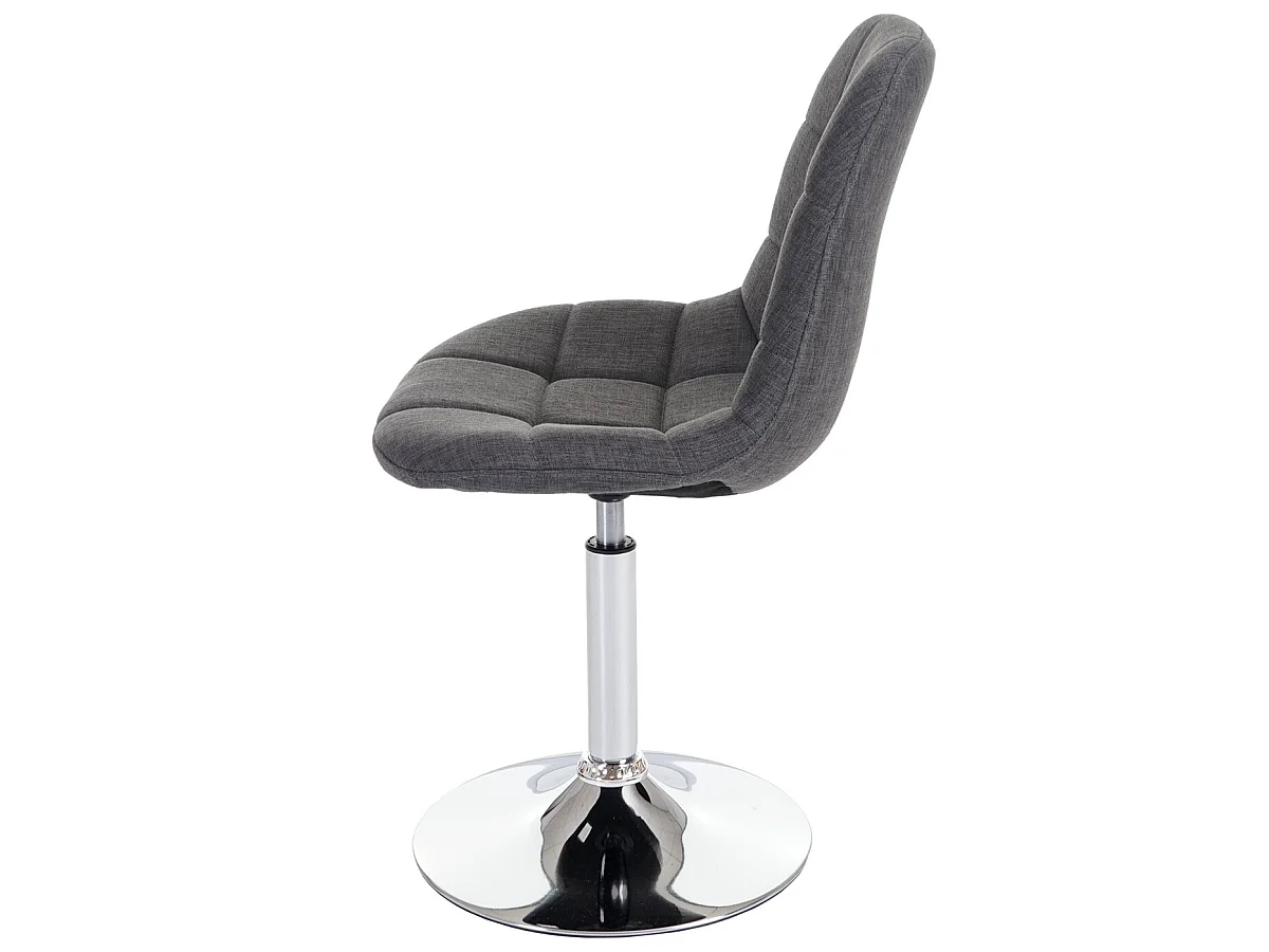 Sedia sgabello MCW-A60 design moderno sala pranzo tessuto grigio