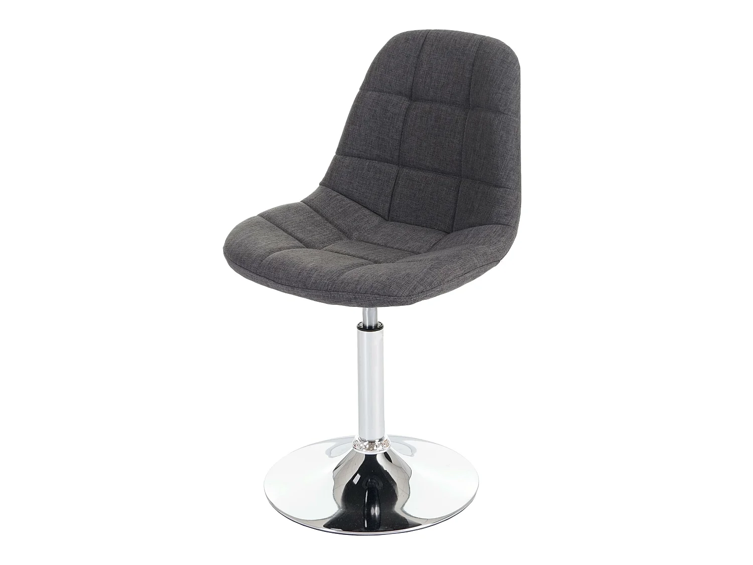 Chaise de salle à manger MCW-A60,  tissu/textile gris clair, pied chromé