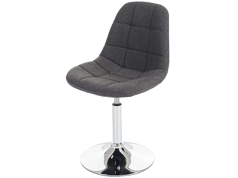 Esszimmerstuhl MCW-A60, Stoff/Textil hellgrau, Chromfuß