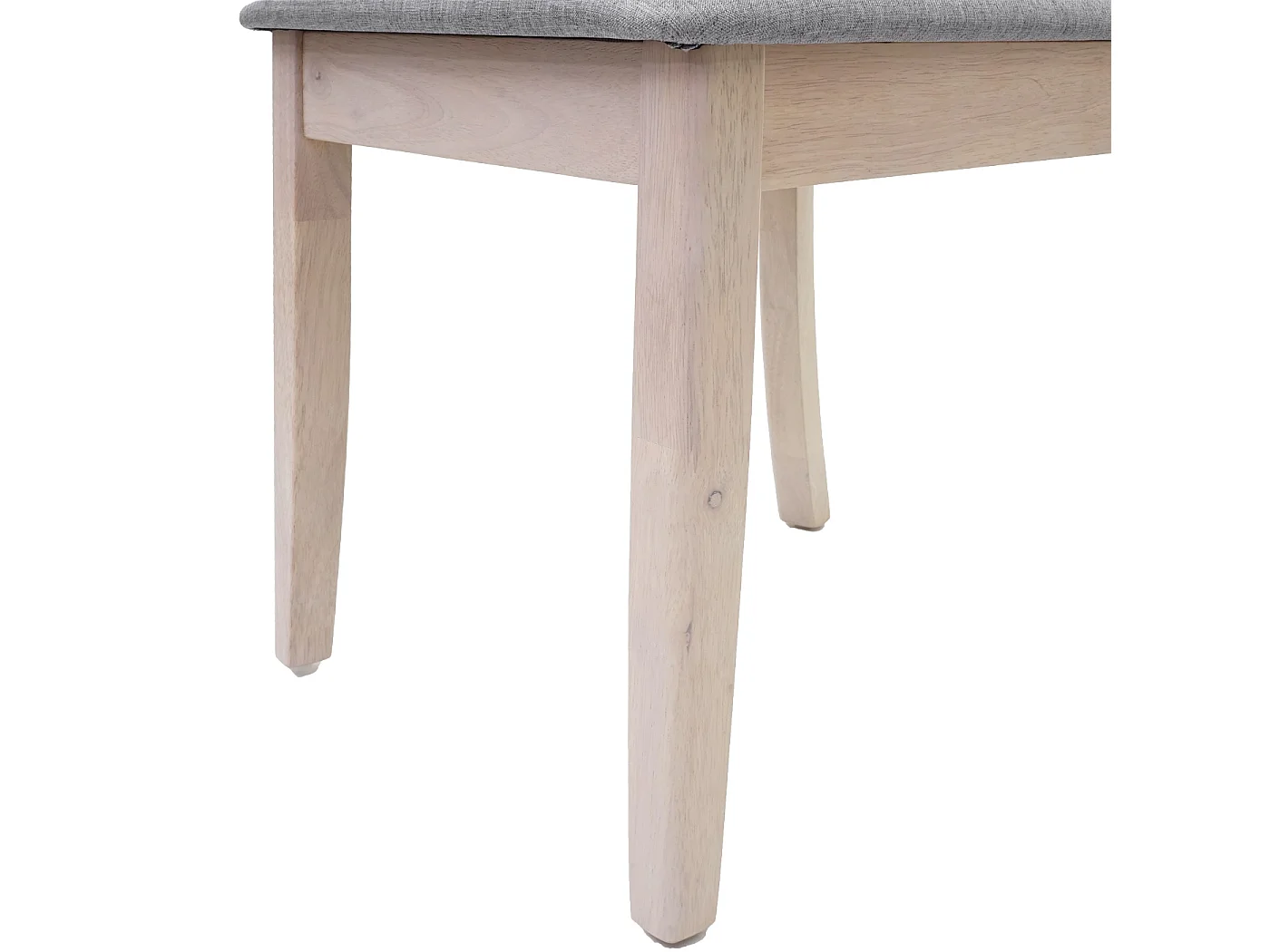 Set 6x sedie cucina sala soggiorno MCW-G46 legno massello ~ struttura chiara cuscino grigio