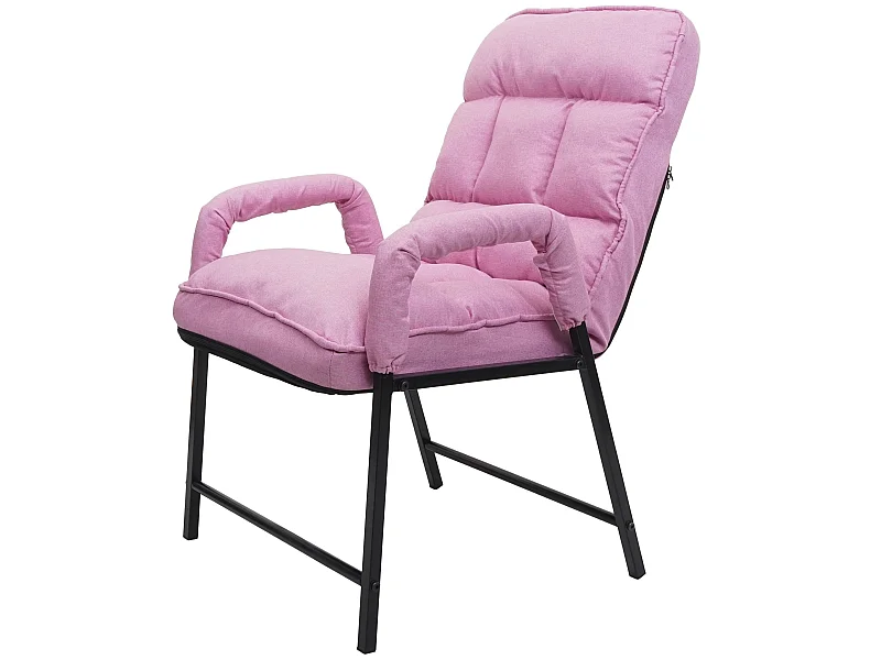 Eetkamerstoel MCW-K40,  stof/textiel roze