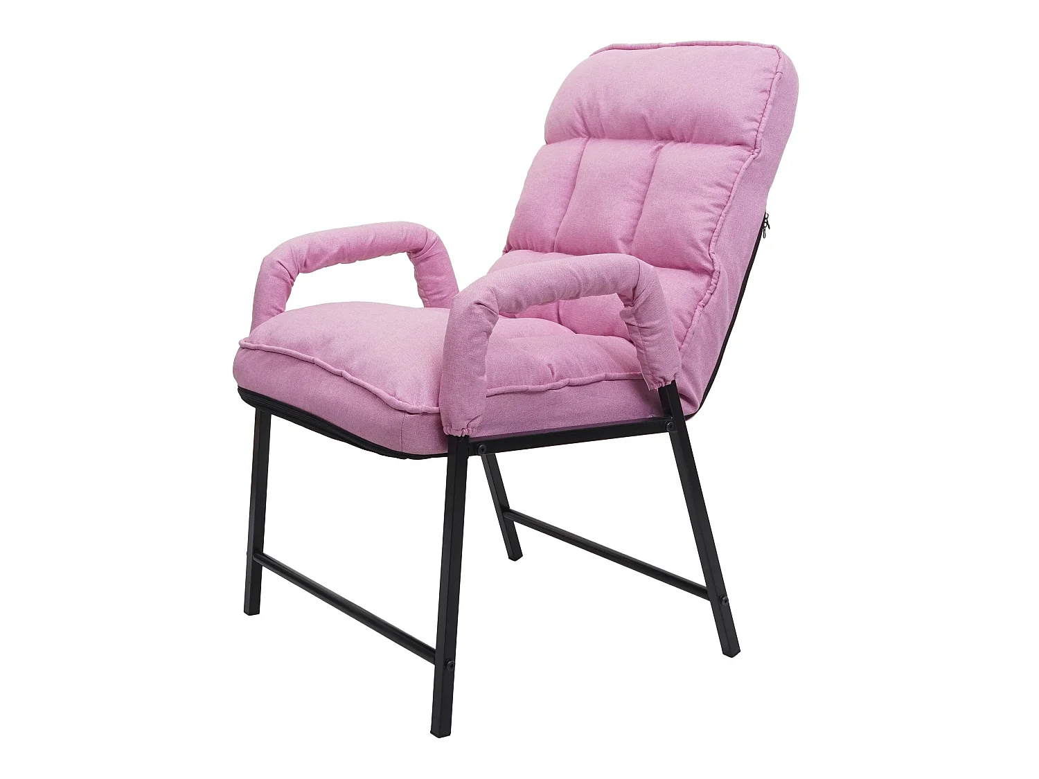Silla de comedor MCW-K40,  tela/textil rosa