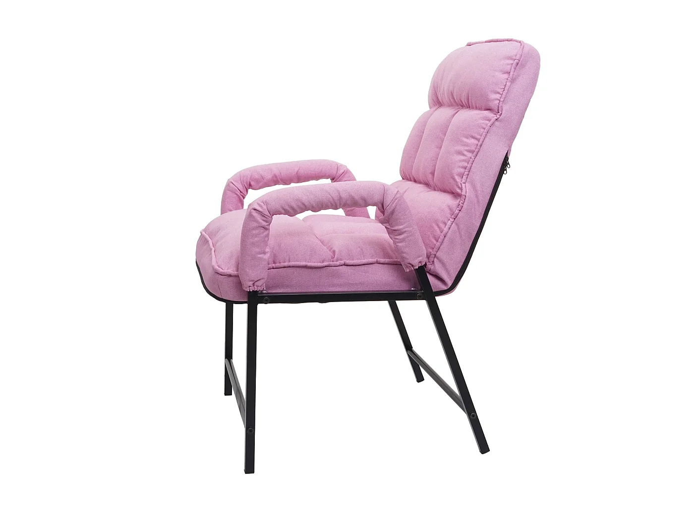 Silla de comedor MCW-K40,  tela/textil rosa