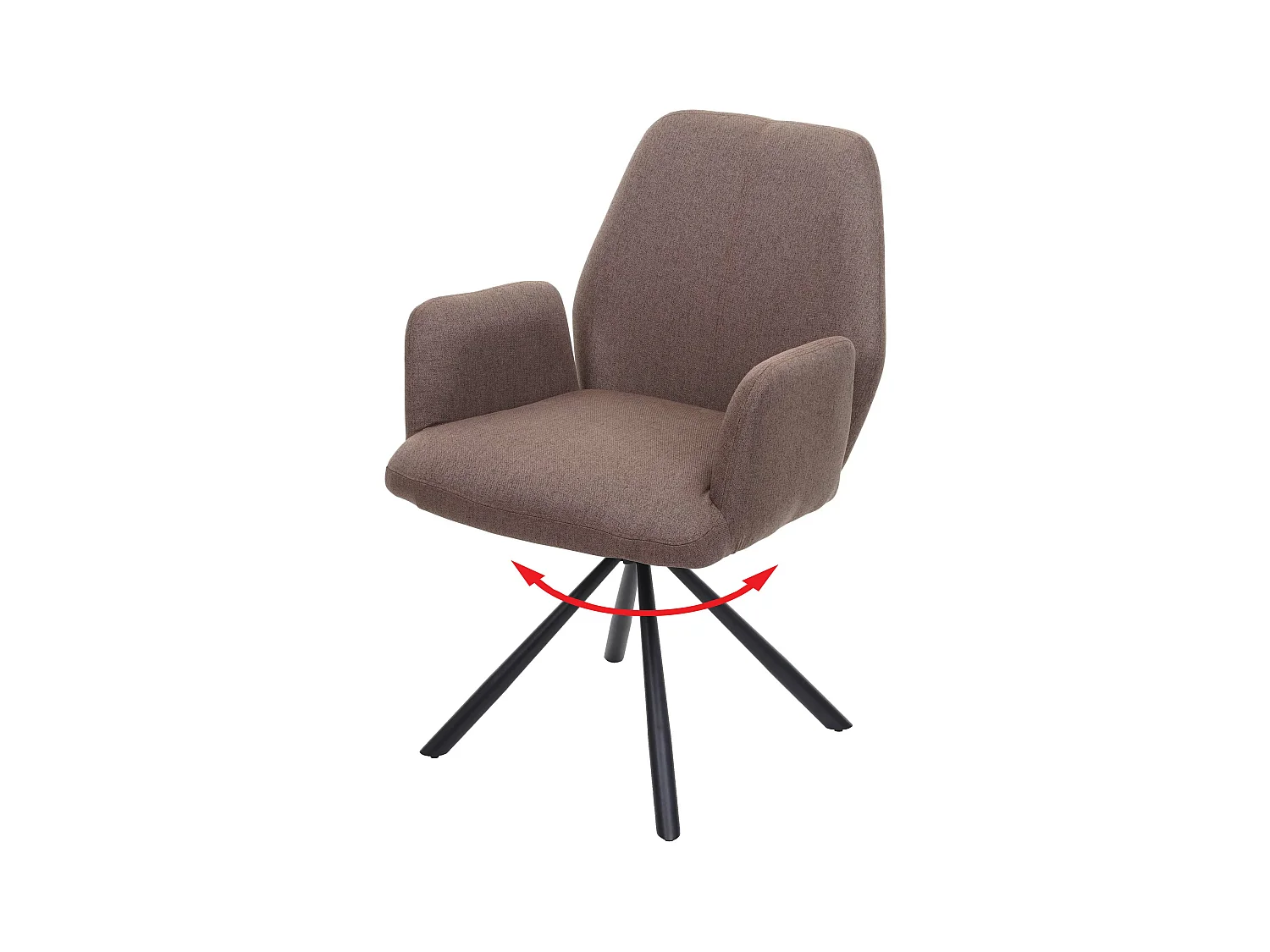 Chaise de salle à manger MCW-H71 pivotante,  brun