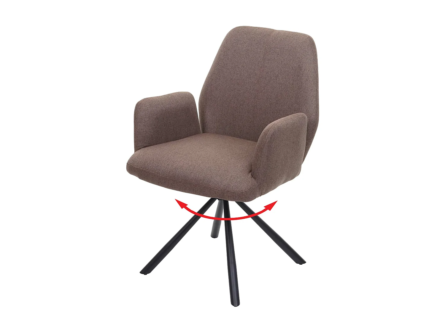 Chaise de salle à manger MCW-H71 pivotante,  brun