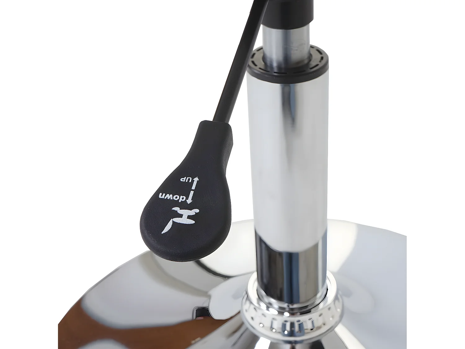 Sedia girevole moderno elegante serie Malmoe T501 acciaio cromato ecopelle grigio scuro