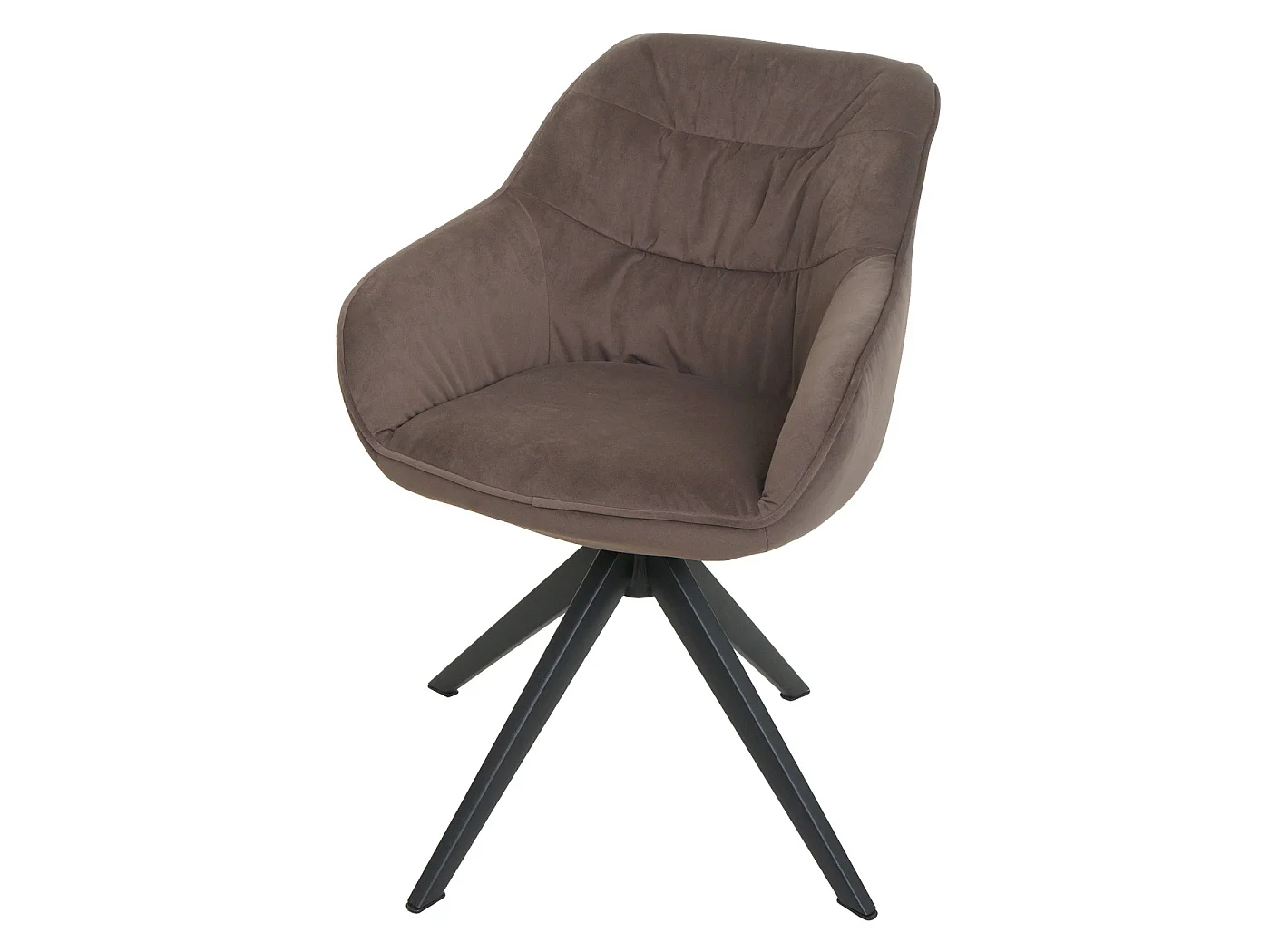 Eetkamerstoel MCW-K28 (set van 6),  stof/textiel bruin