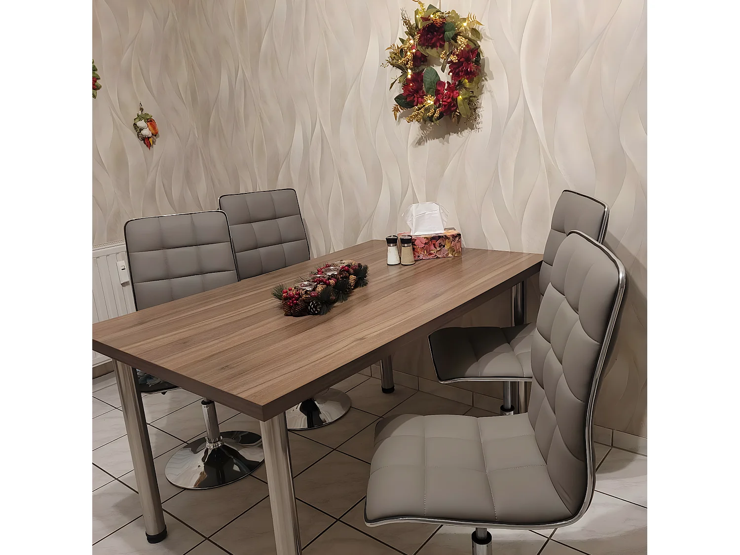 Set 6x sedie soggiorno eleganti MCW-C41 design moderno ecopelle sala pranzo marrone
