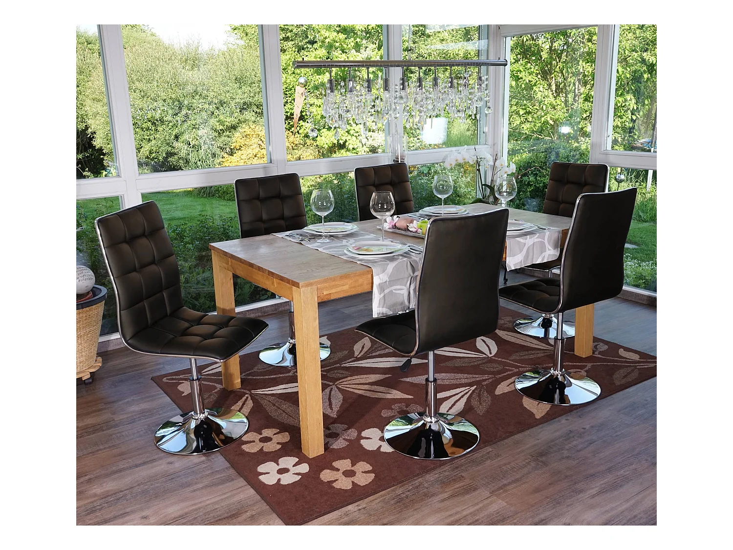 Chaise de salle à manger MCW-C41 (lot de 6),  marron