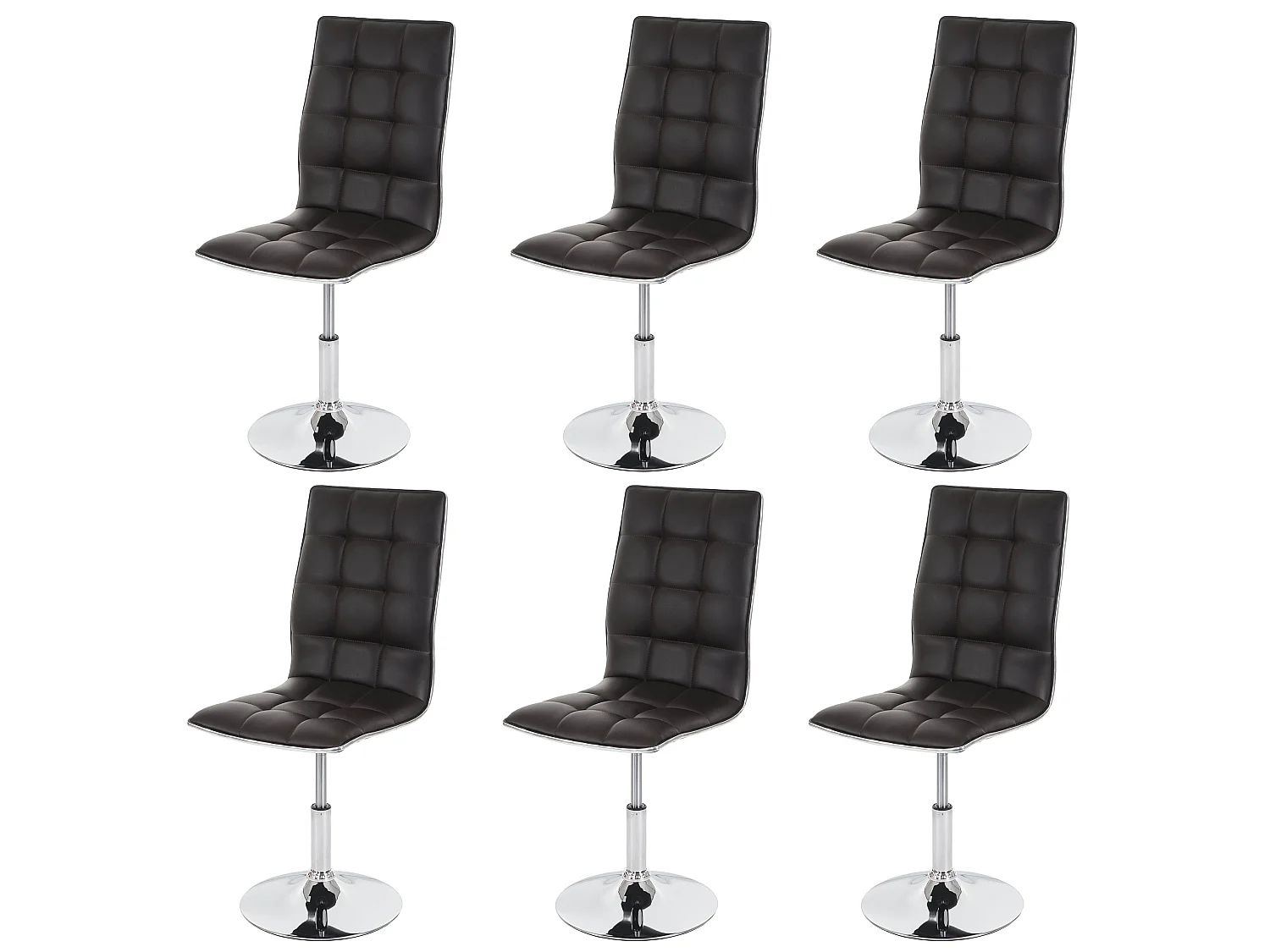 Chaise de salle à manger MCW-C41 (lot de 6),  marron