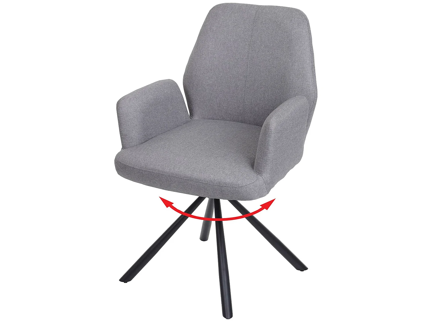 MCW-H71 draaibare eetkamerstoel,  lichtgrijs