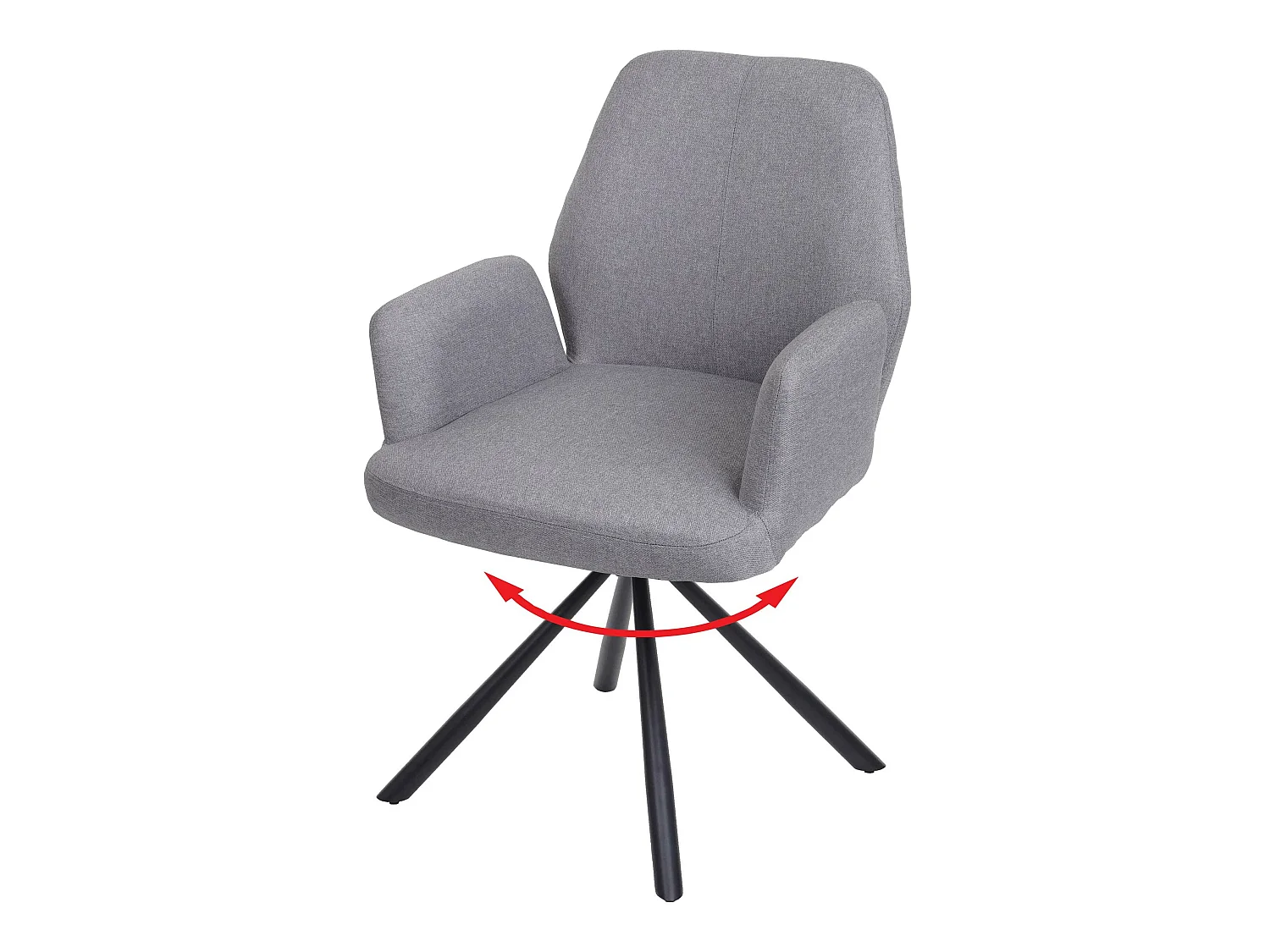 MCW-H71 draaibare eetkamerstoel,  lichtgrijs