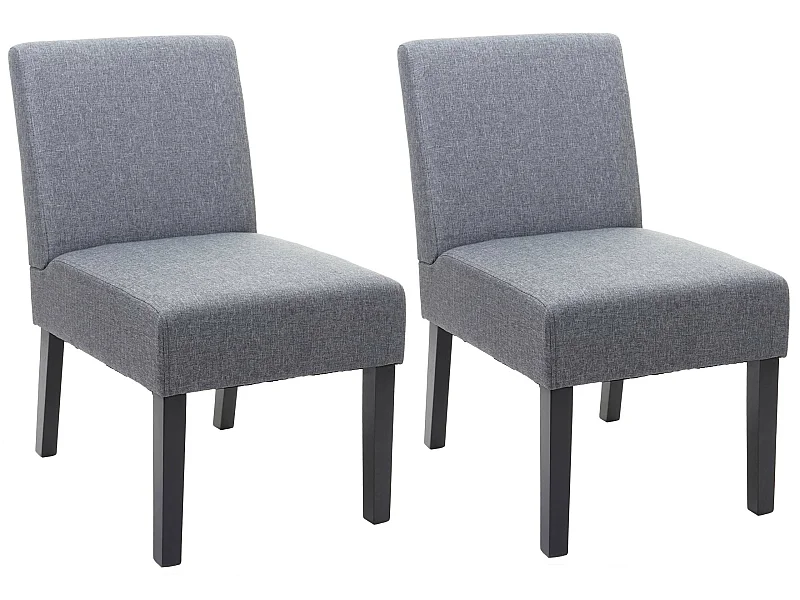 Eetkamerstoel MCW-F61 (set van 2),  donkergrijs
