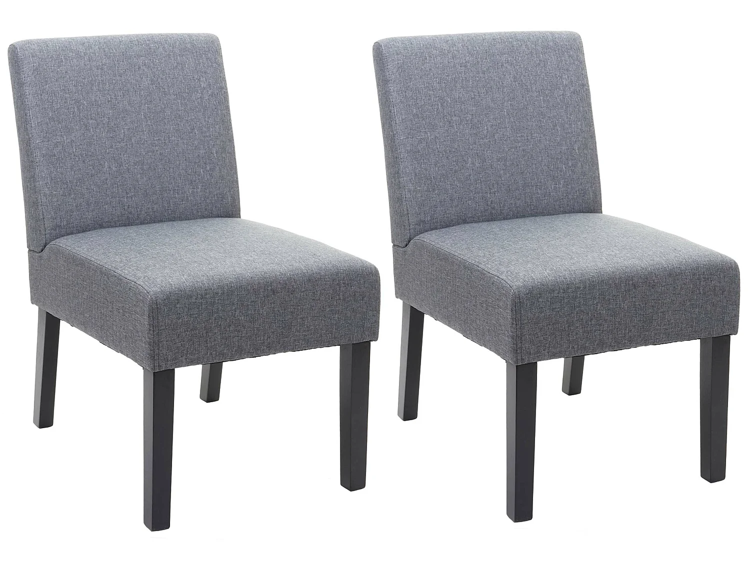 Silla de comedor MCW-F61 (set de 2),  gris oscuro