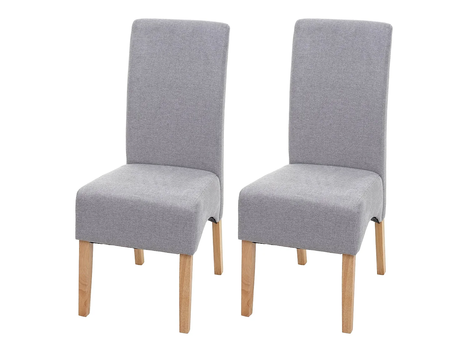 Chaise de salle à manger Crotone (lot de 2),  gris clair, pieds clairs