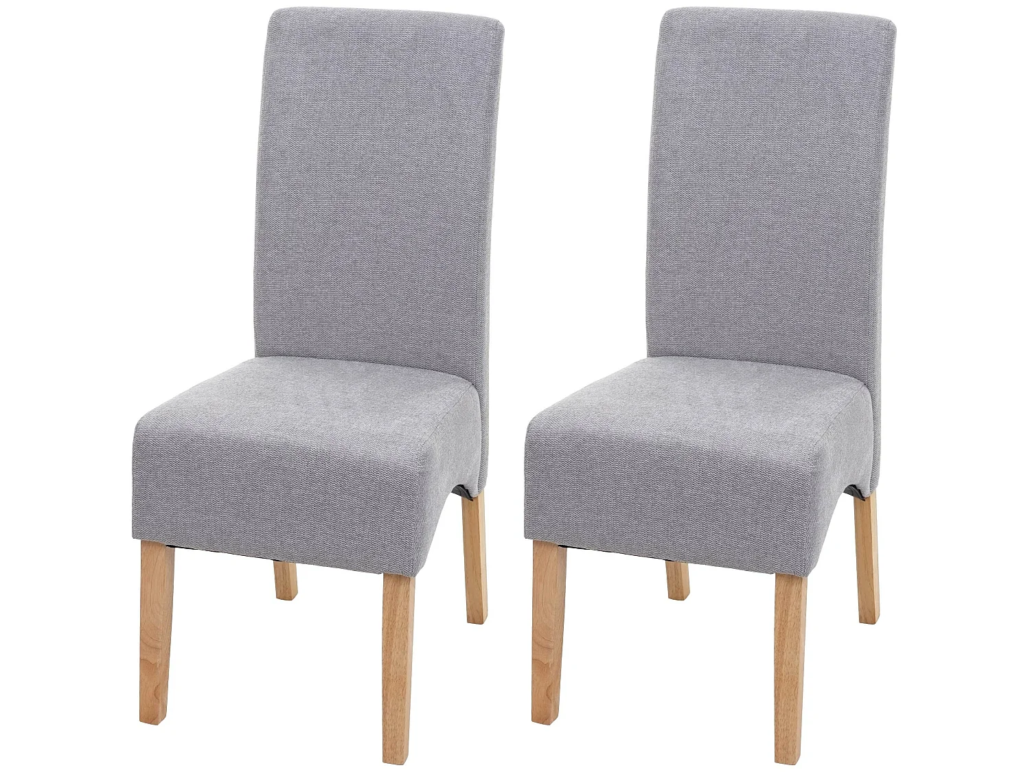 Cadeira de jantar Crotone (conjunto de 2),  cinzento claro, pernas claras