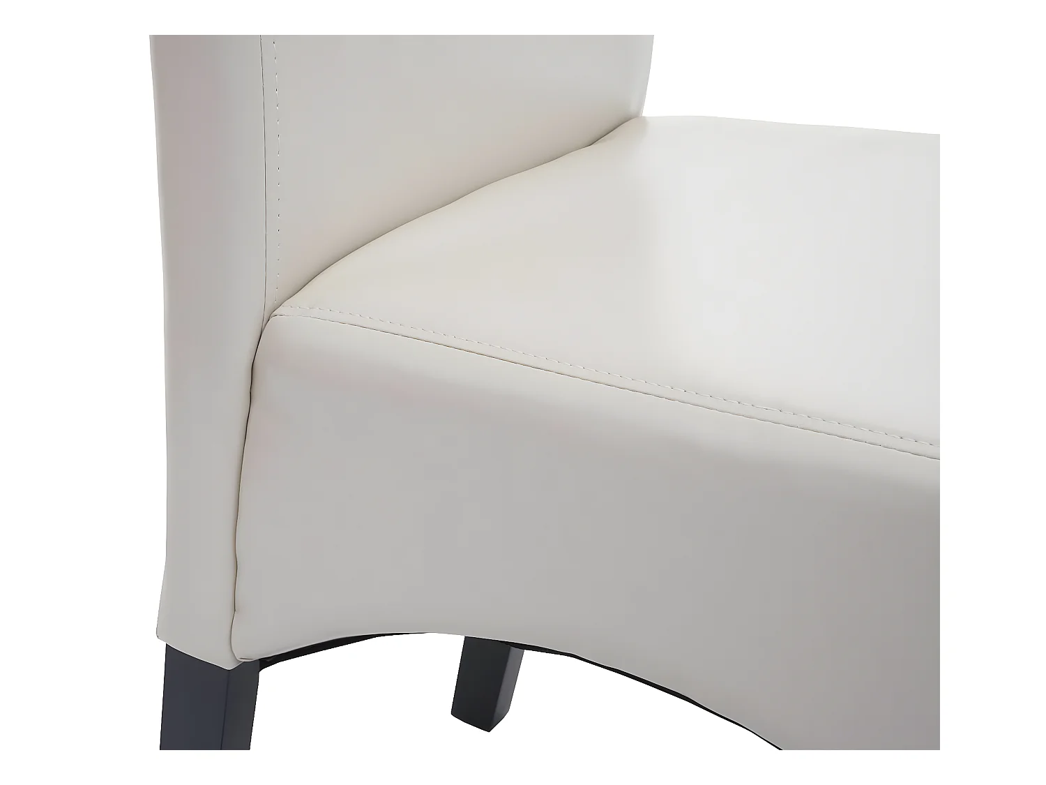 Esszimmerstuhl Crotone, Creme, dunkle Beine