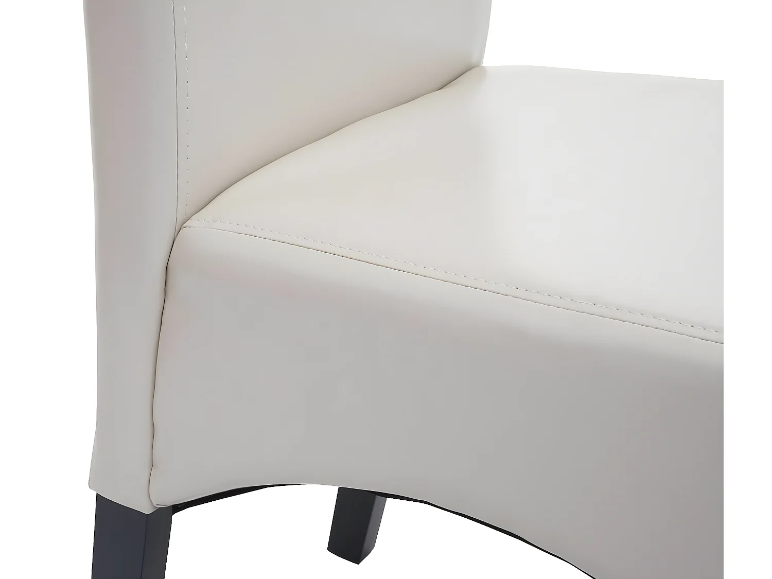 Chaise de salle à manger Crotone,  crème, pieds foncés