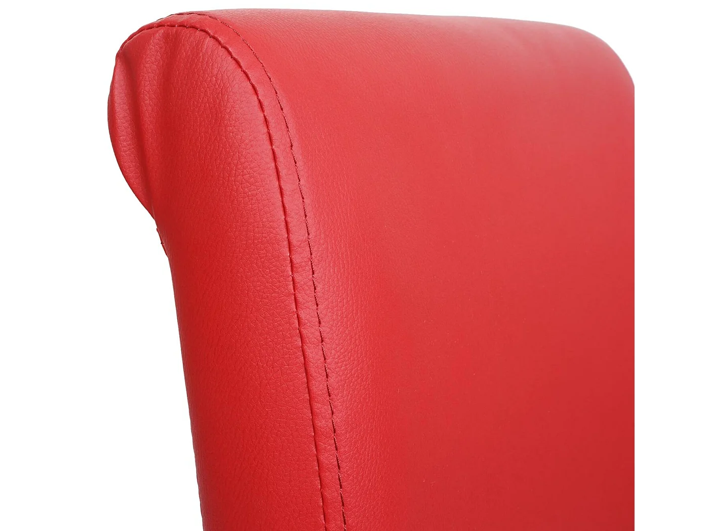 Set 2x sedie M37 soggiorno sala pranzo elegante lounge ecopelle liscia 50x46x99cm rosso piedi chiari