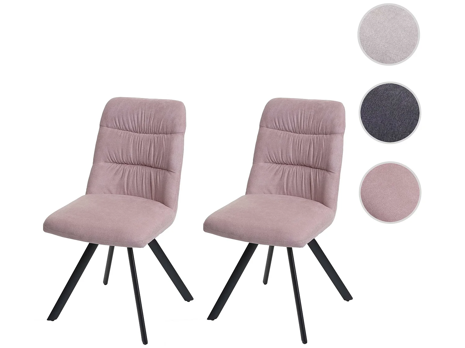 Cadeira de jantar MCW-J69 (conjunto de 2),  rosa