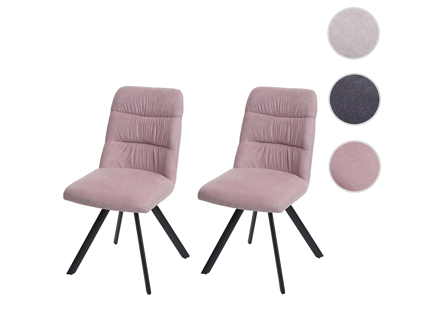 Krzesło do jadalni MCW-J69 (zestaw 2 sztuk),  różowy