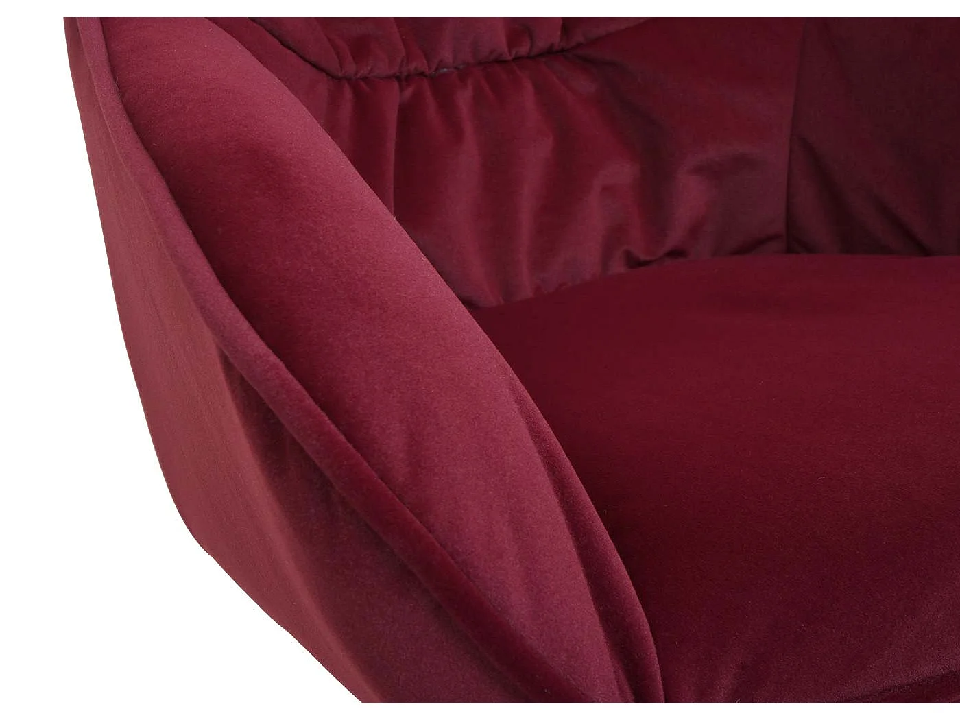 Set 6x sedie poltrone girevoli con braccioli elegante imbottita MCW-K28 tessuto bordeaux