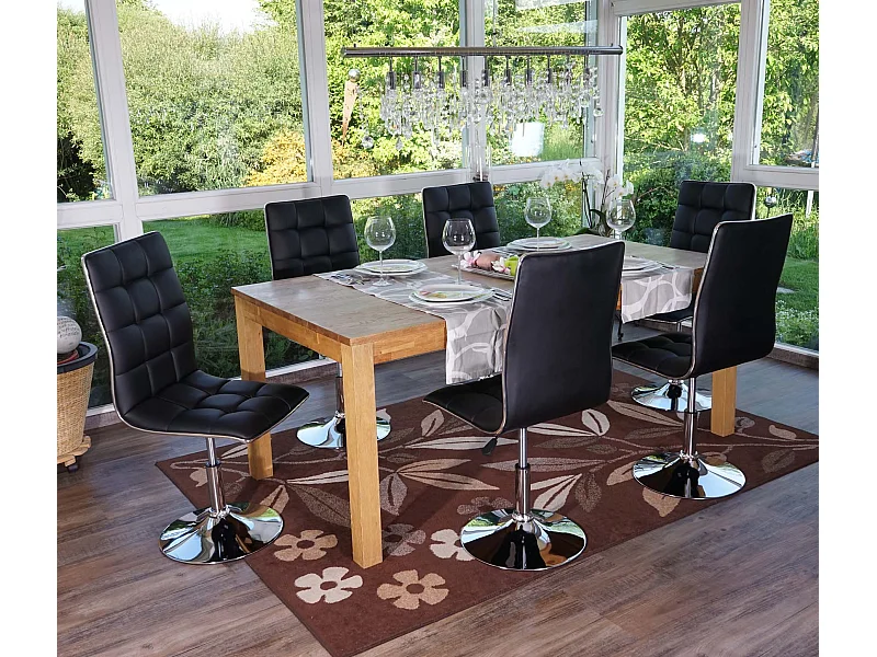 Silla de comedor MCW-C41 (juego de 6),  negro