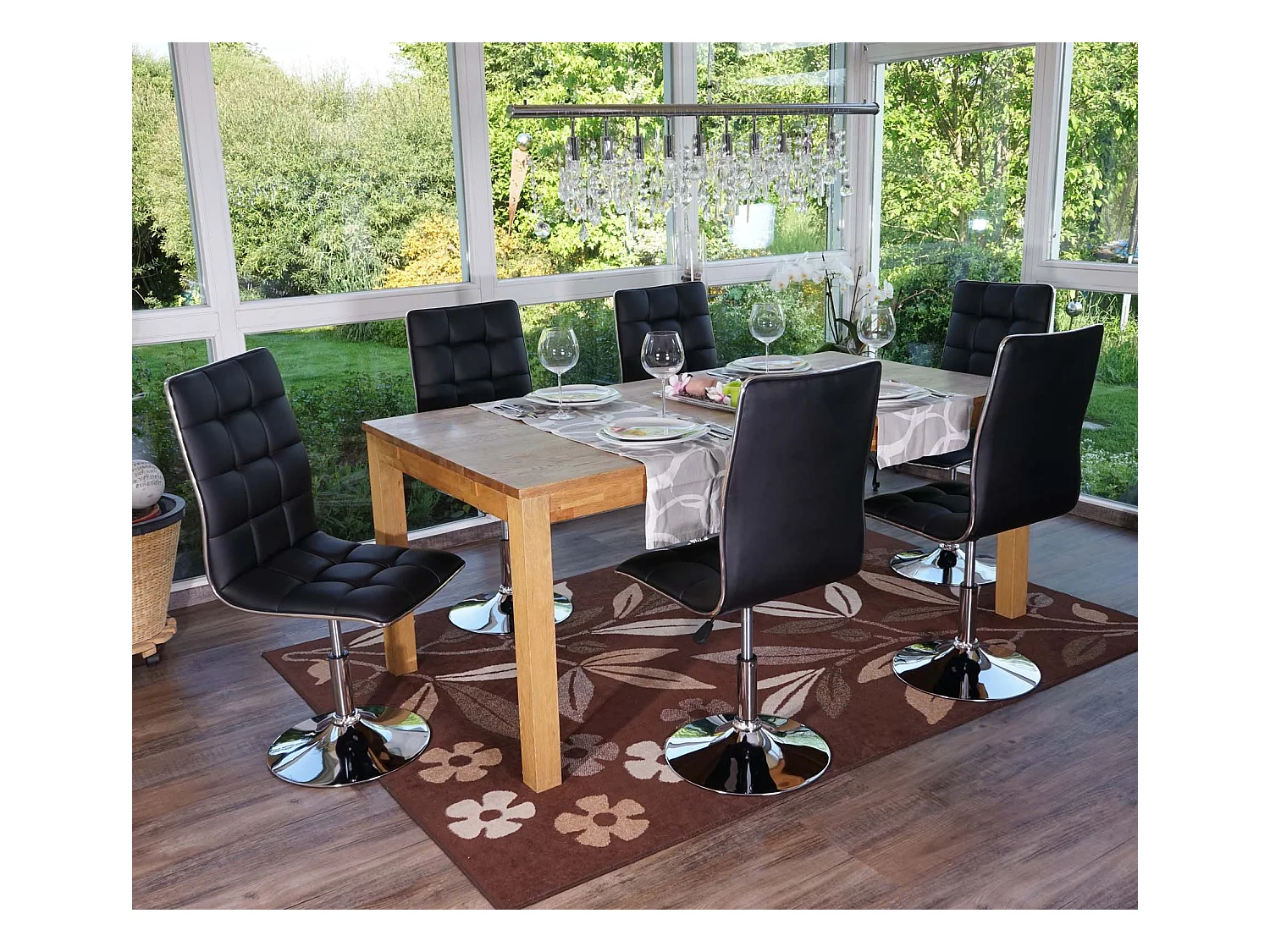 Chaise de salle à manger MCW-C41 (lot de 6),  noir