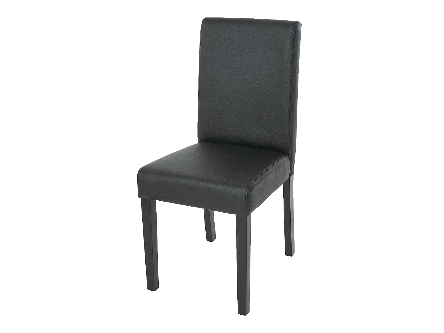 Chaise de salle à manger Littau,  noir mat, pieds foncés