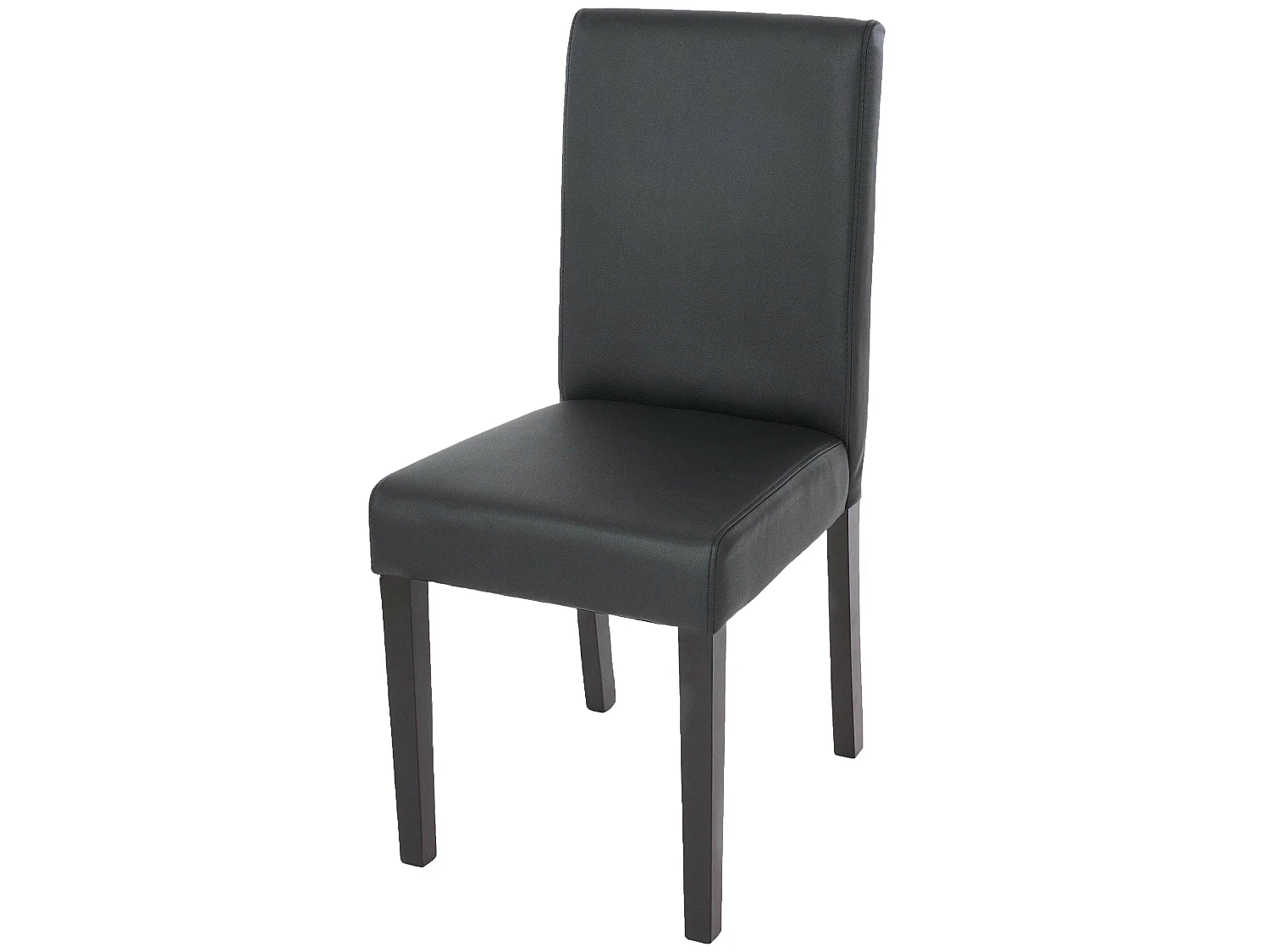Chaise de salle à manger Littau,  noir mat, pieds foncés