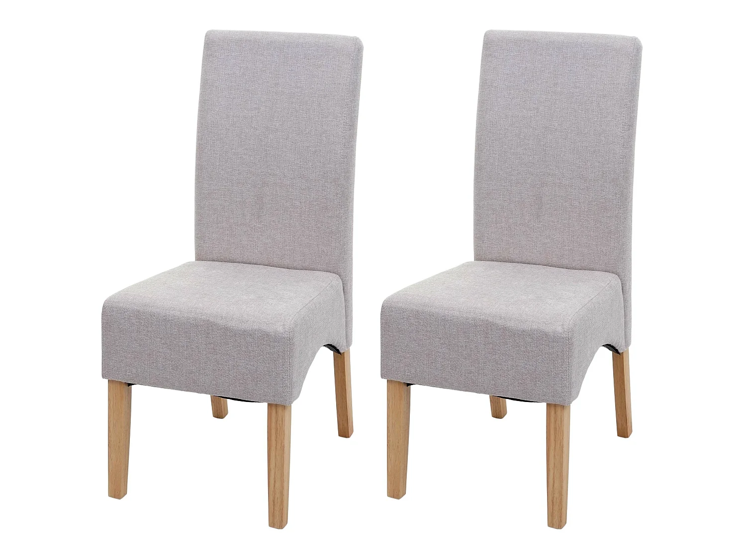 Chaise de salle à manger Crotone (lot de 2),  beige crème, pieds légers