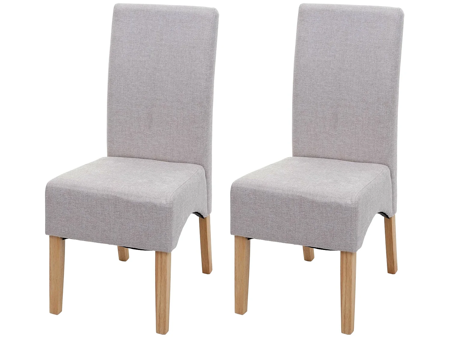 Chaise de salle à manger Crotone (lot de 2),  beige crème, pieds légers