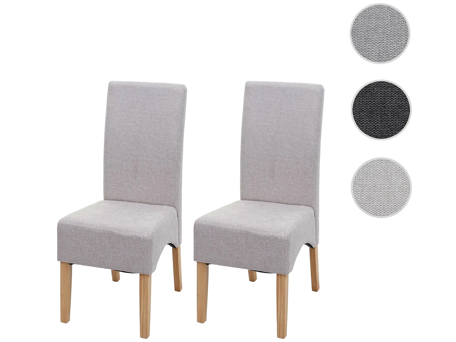 Chaise de salle à manger Crotone (lot de 2),  beige crème, pieds légers