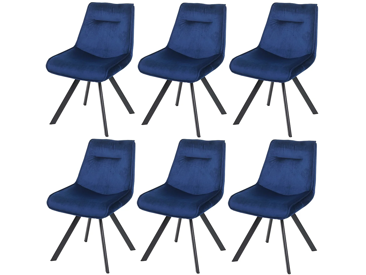 MCW-K24 eetkamerstoel (set van 6),  blauw