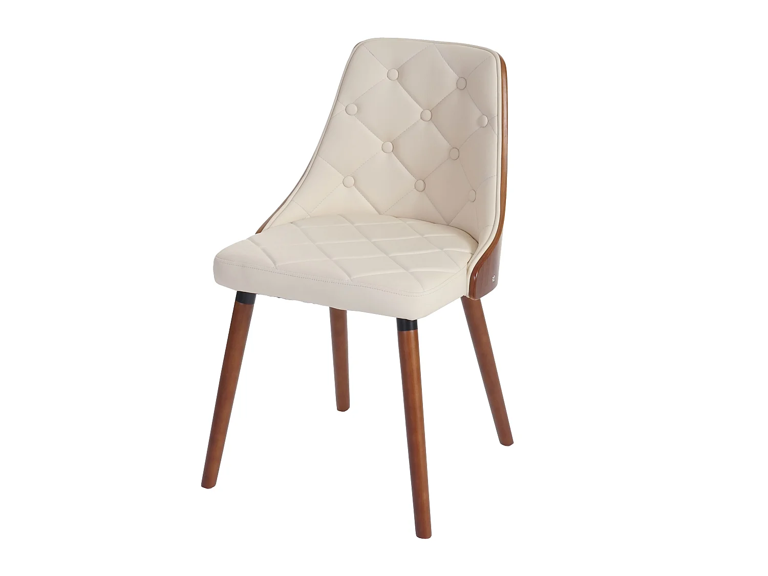Chaise de salle à manger MCW-A75,  simili cuir crème