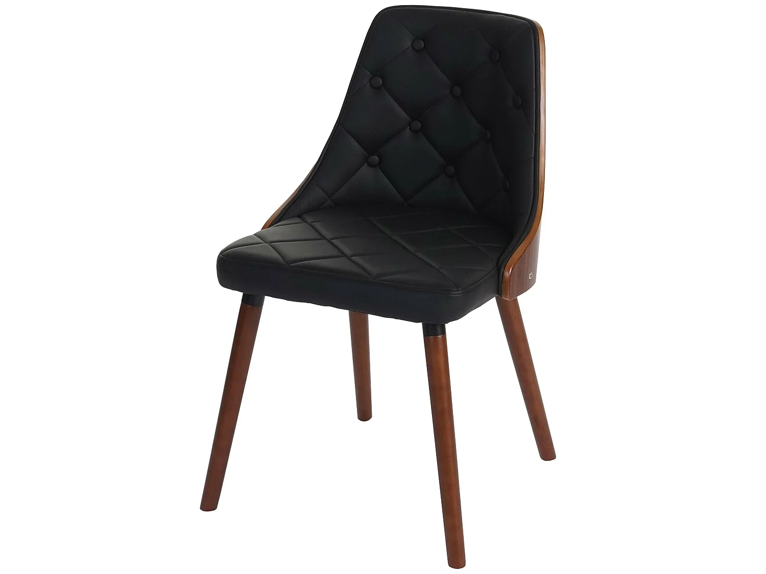 Chaise de salle à manger MCW-A75,  simili cuir noir