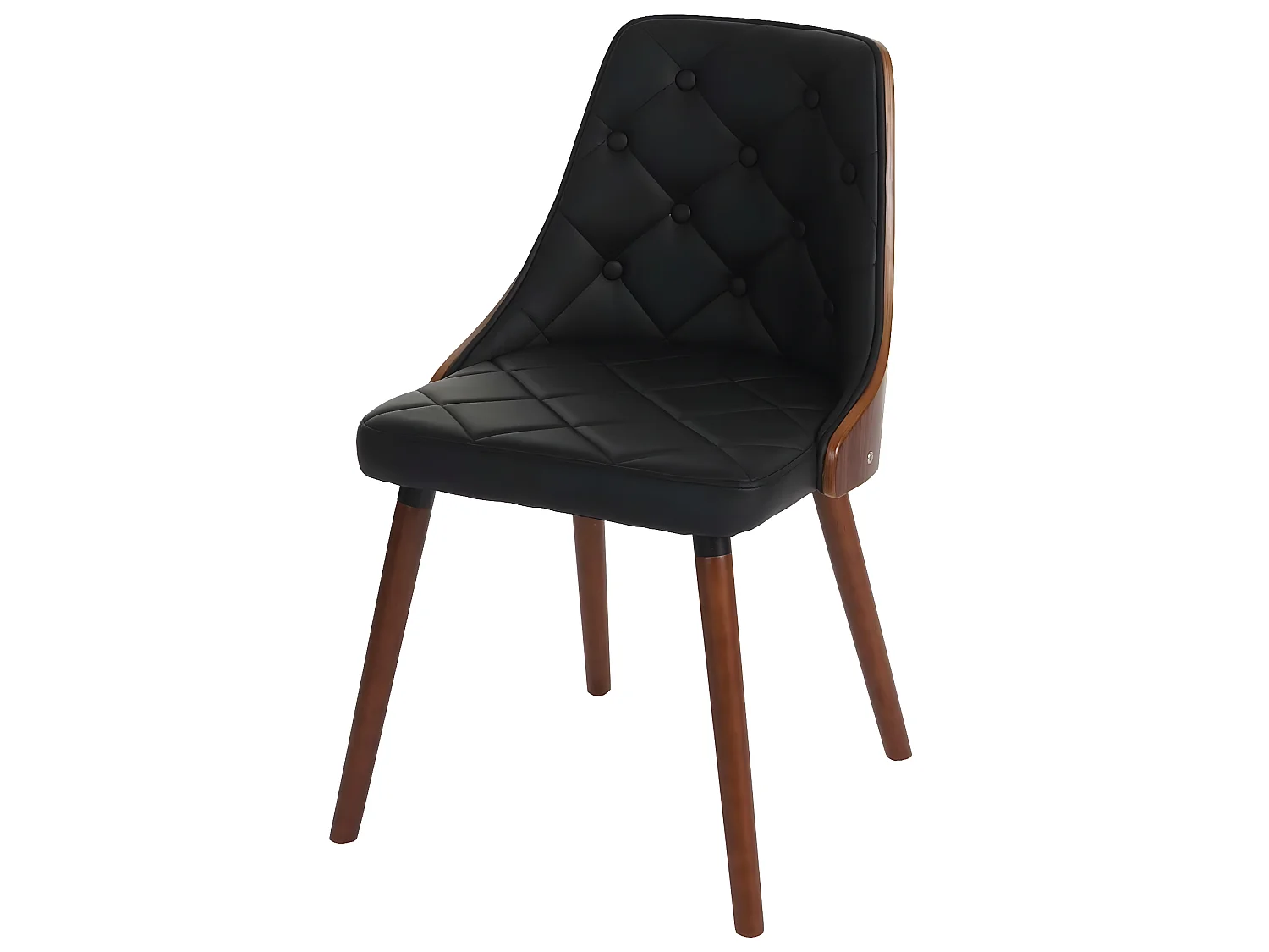 Chaise de salle à manger MCW-A75,  simili cuir noir