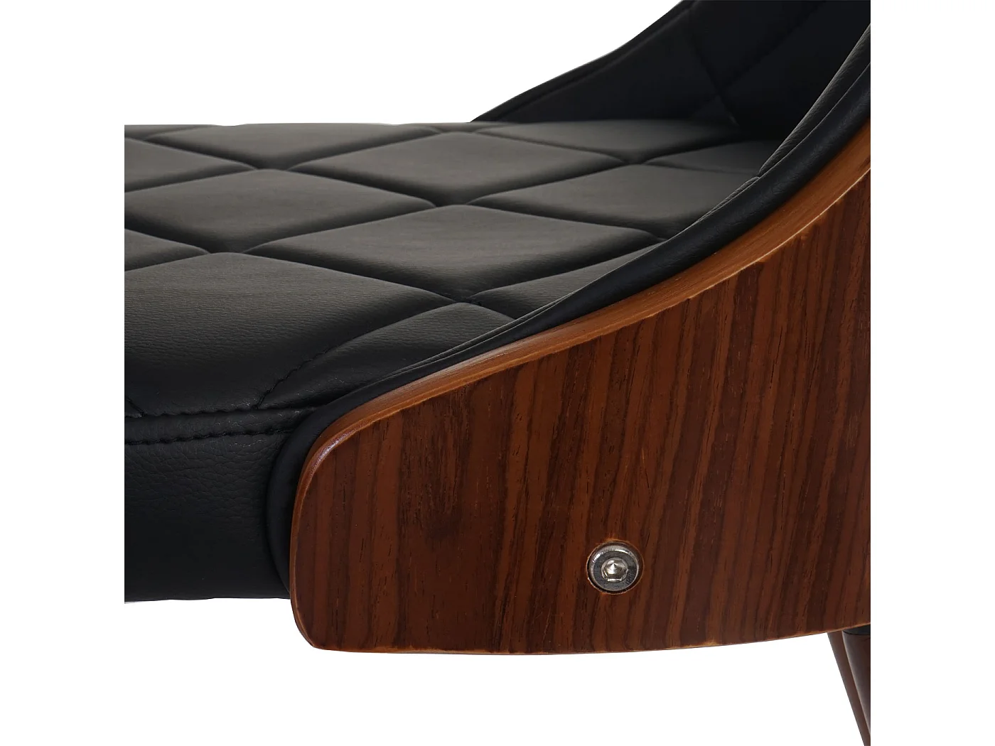 Chaise de salle à manger MCW-A75,  simili cuir noir