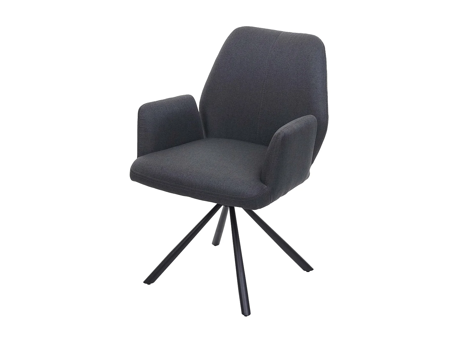 Chaise de salle à manger MCW-H71 pivotante,  gris foncé