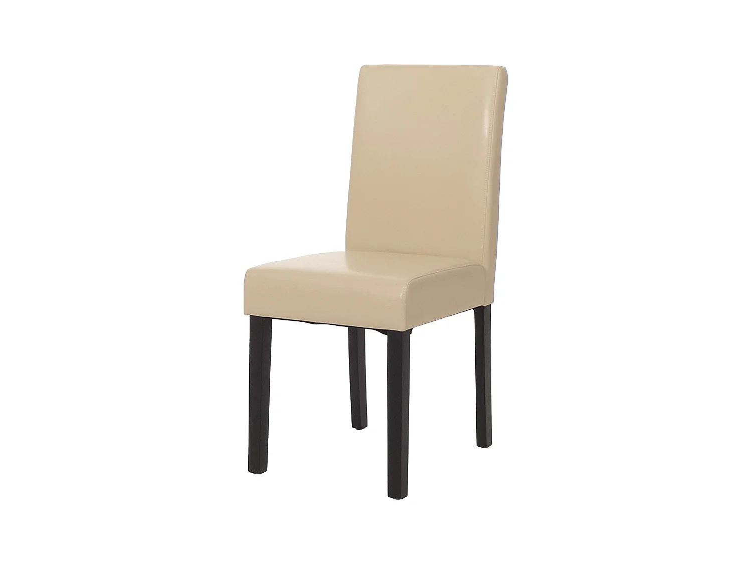 Chaise de salle à manger Littau,  crème, pieds foncés