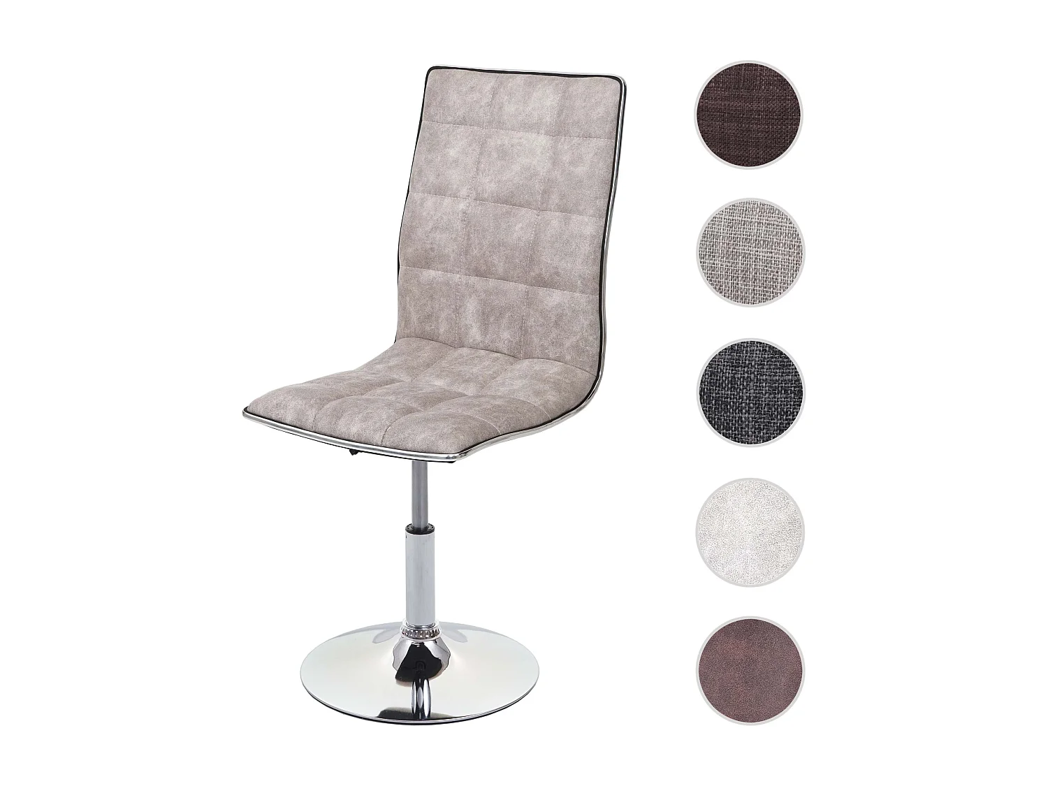 Sedia soggiorno elegante MCW-C41 design moderno tessuto sala pranzo grigio vintage