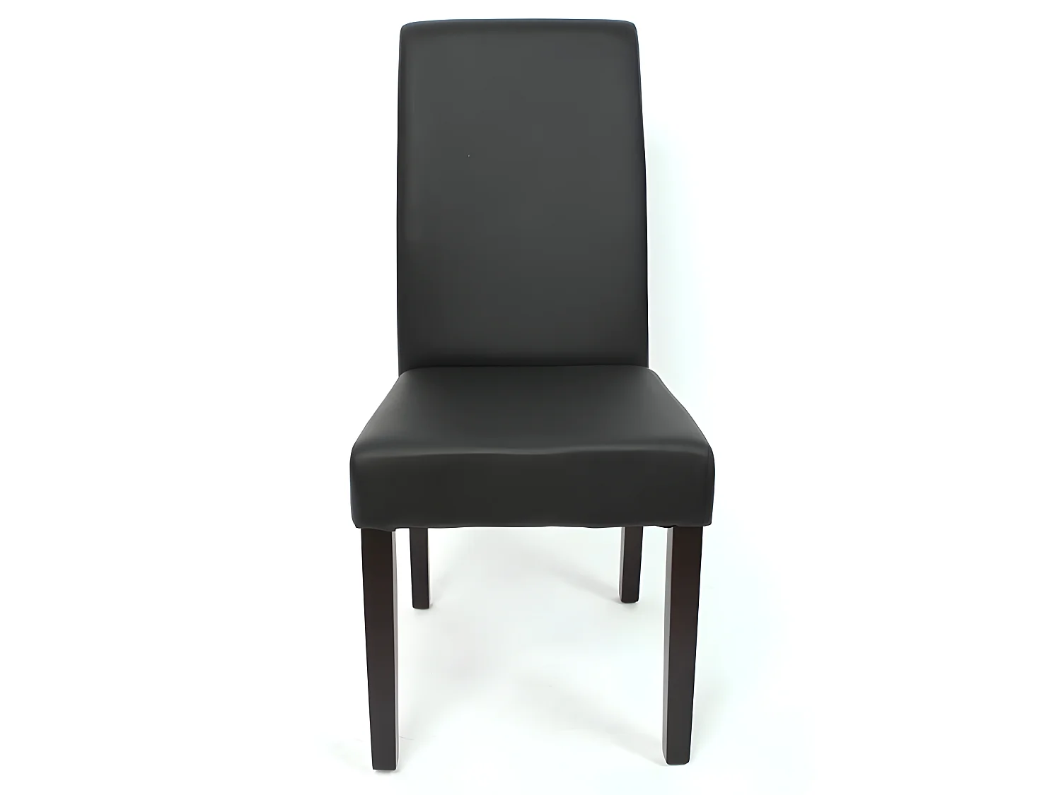 Set 2x sedie M37 soggiorno sala pranzo elegante lounge ecopelle liscia 50x46x99cm nero piedi scuri