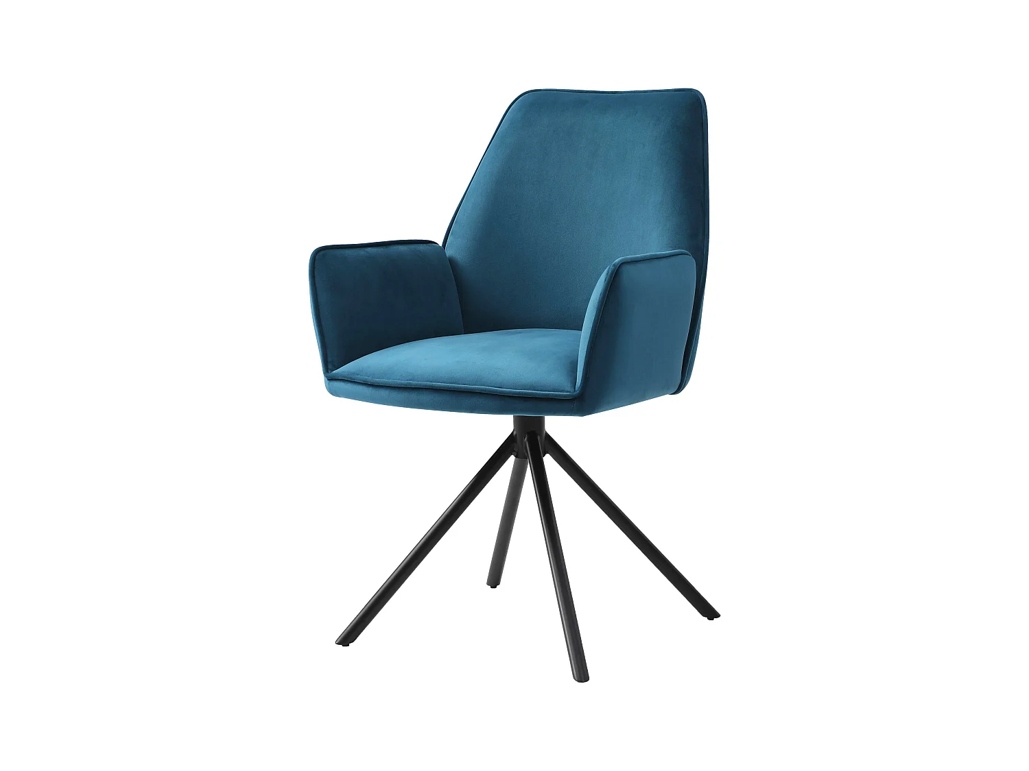 Chaise de salle à manger MCW-G67,  velours, bleu turquoise