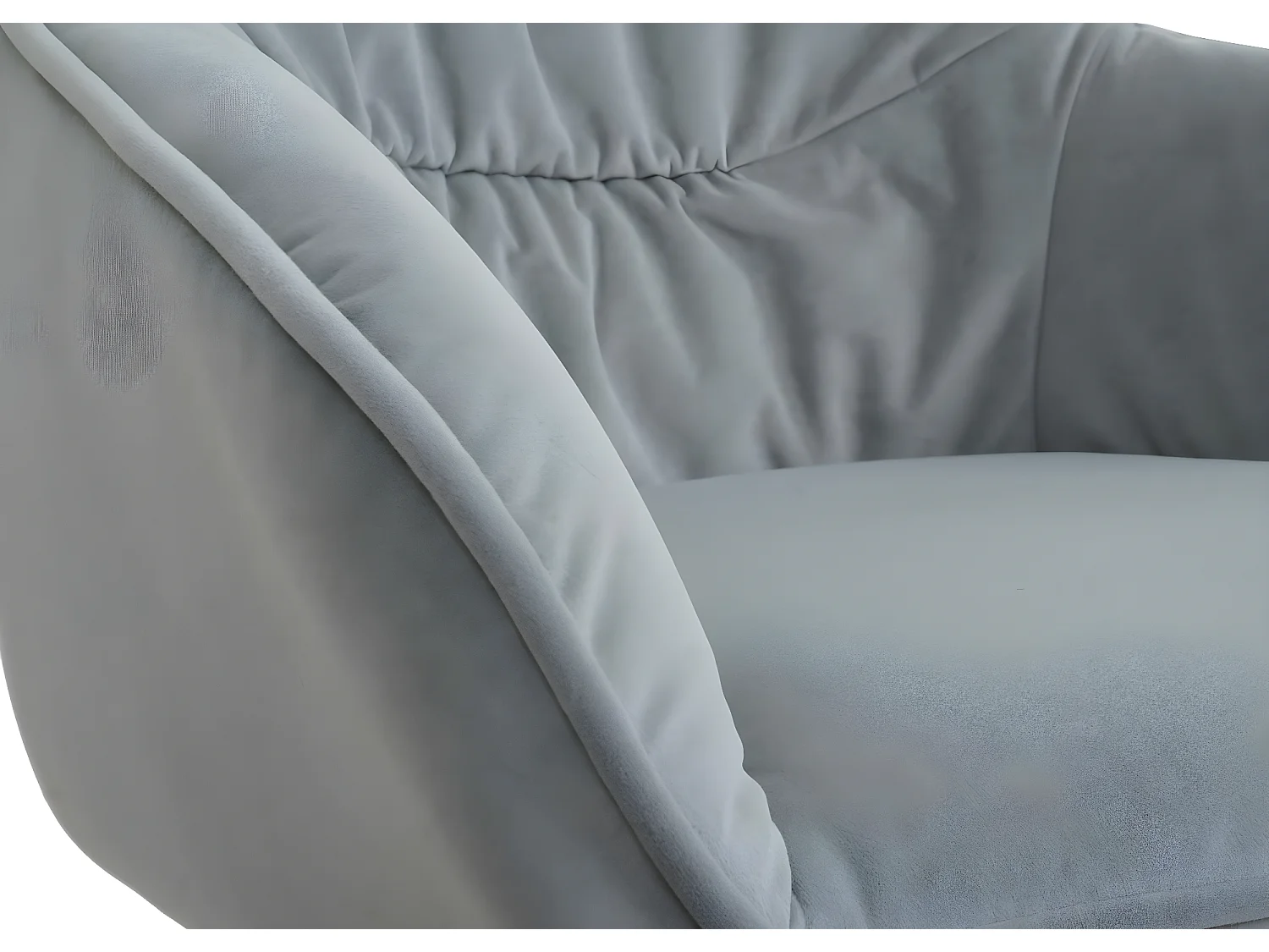 Silla de comedor MCW-K28 (juego de 6),  tela/textil gris claro