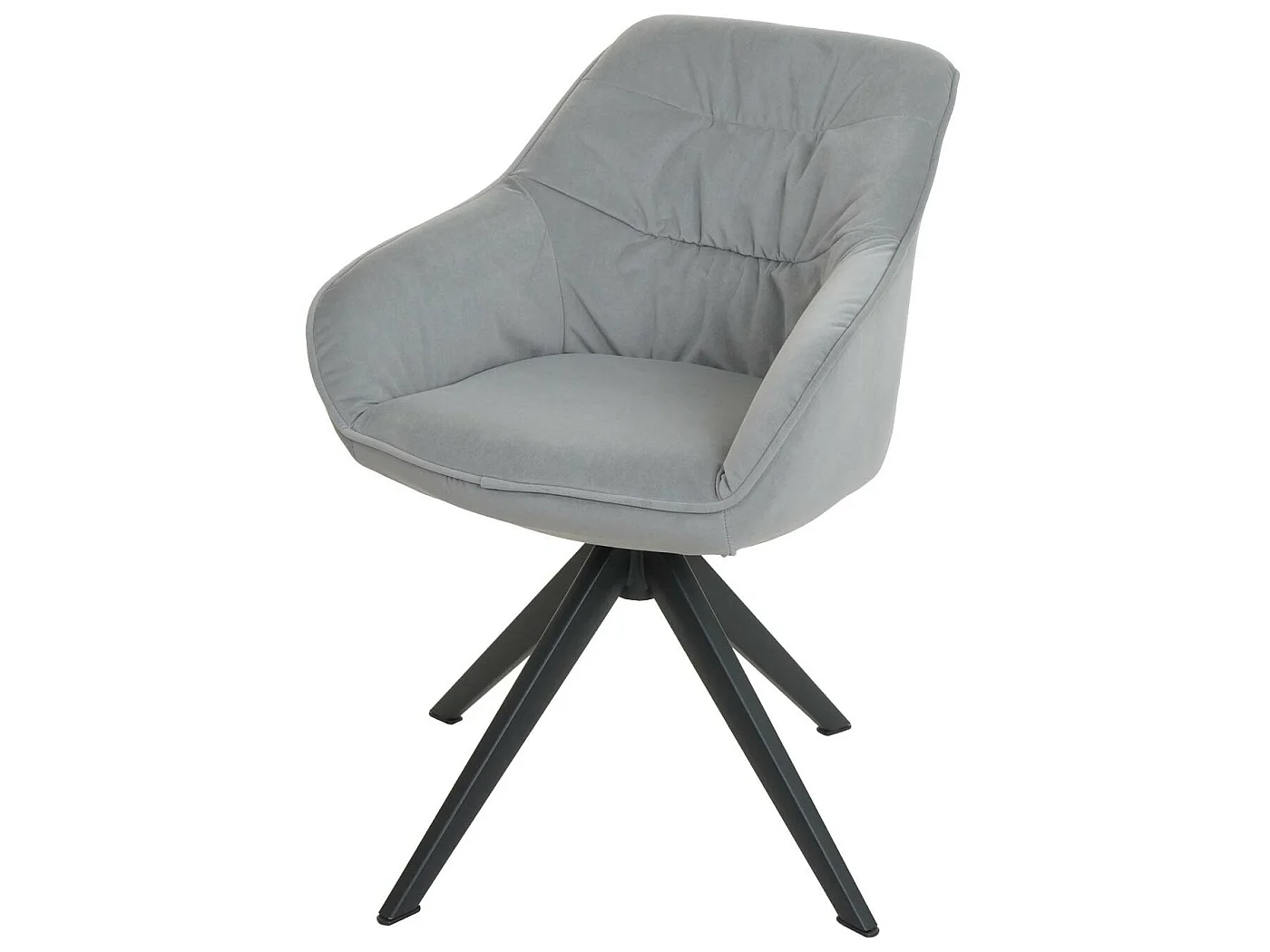 Chaise de salle à manger MCW-K28 (lot de 6),  tissu/textile gris clair