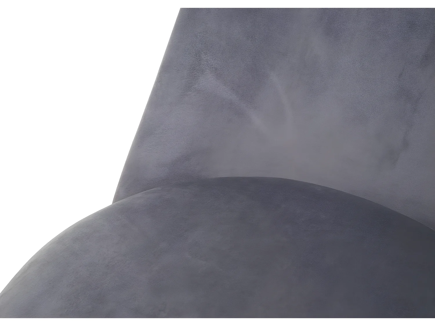 Eetkamerstoel MCW-H28 (set van 6),  grijs, zwarte poten, fluweel